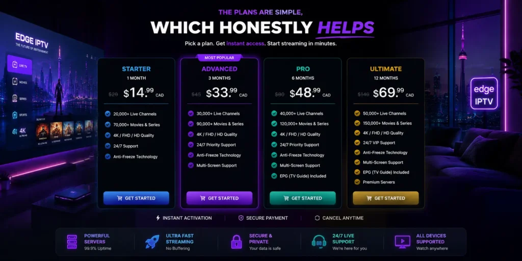 Edge IPTV Pricing